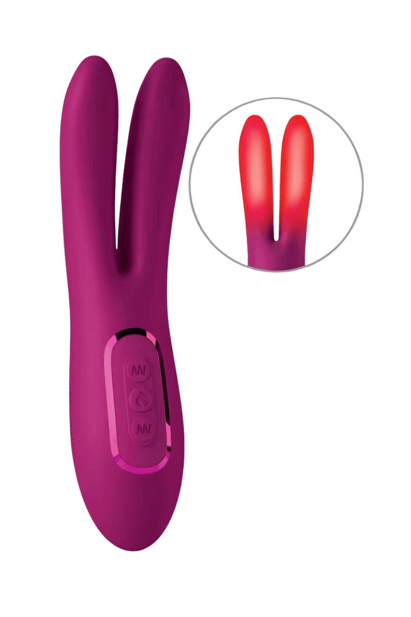 Wärmender Vibrator mit Flexi-Ohren – Ø 3,6 cm | 16 cm