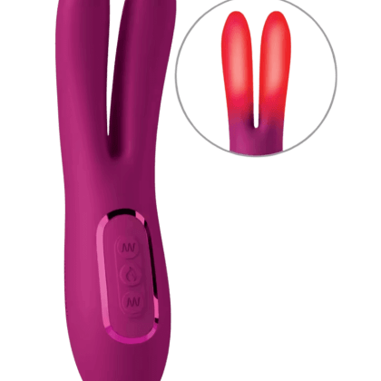 Wärmender Vibrator mit Flexi-Ohren – Ø 3,6 cm | 16 cm Wärmender Vibrator mit Flexi-Ohren – Ø 3,6 cm | 16 cm
