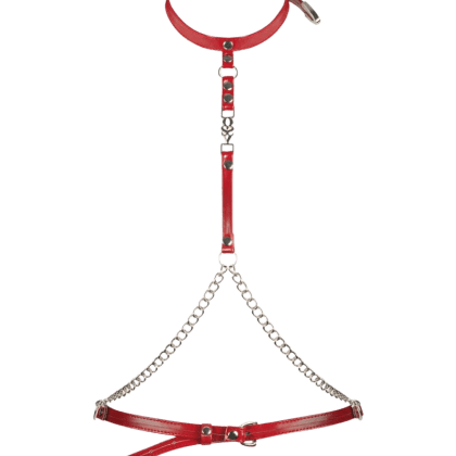 Harness-Top mit Kette rot Harness-Top mit Kette rot