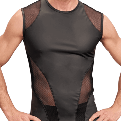 Shirt Wetlook mit Netz-Einsätzen Shirt Wetlook mit Netz-Einsätzen