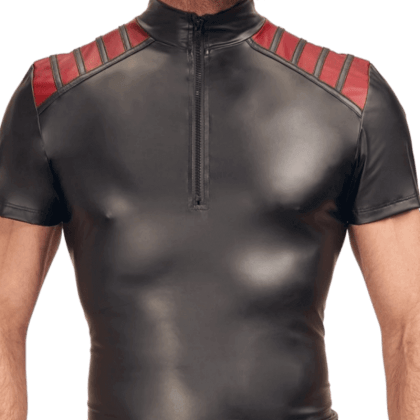 Wetlook Shirt schwarz rot Wetlook Shirt schwarz rot