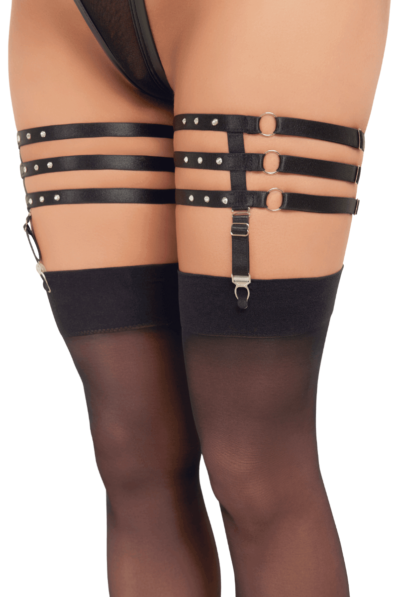 Straps-Beinbänder mit Strasssteinchen