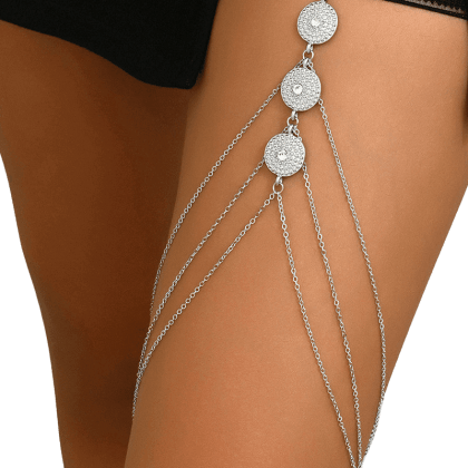 Oberschenkelschmuck Boho – silber Oberschenkelschmuck Boho – silber