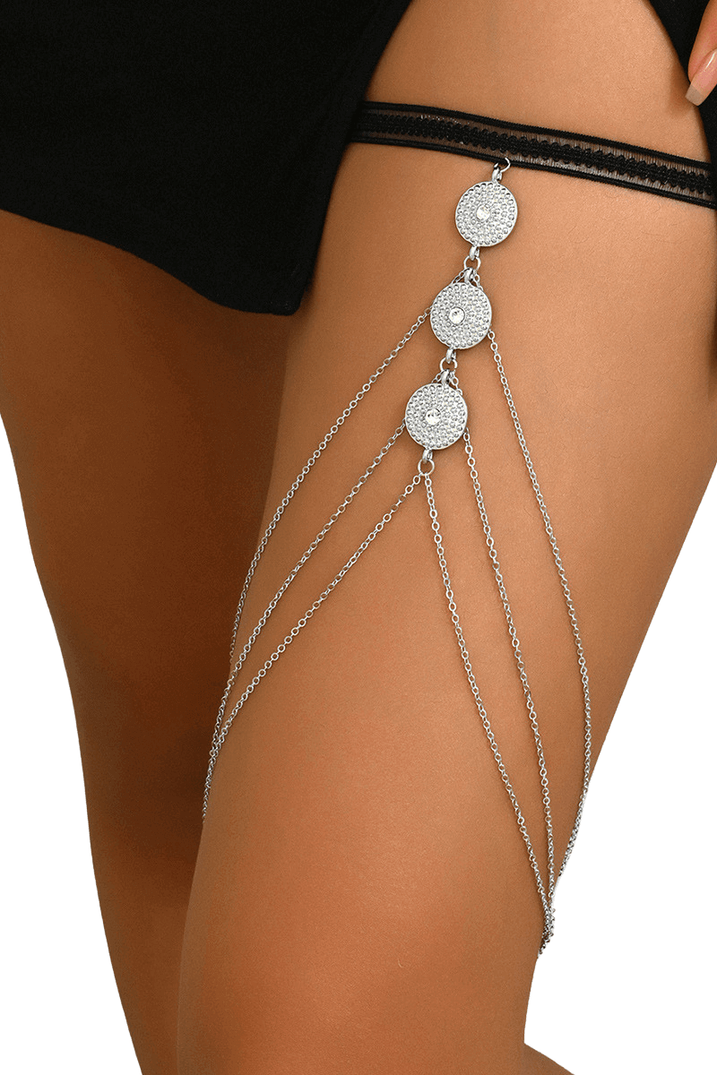 Oberschenkelschmuck Boho – silber