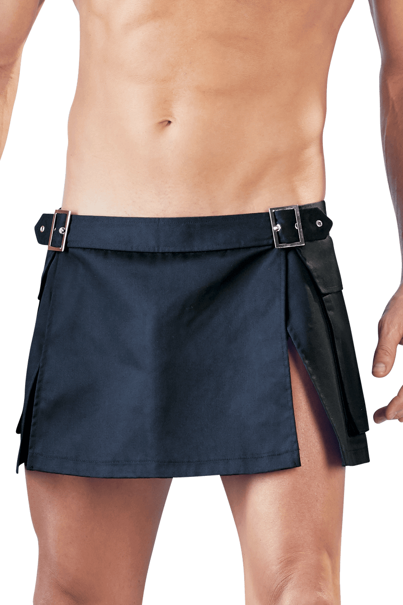 schwarzer Rock mit Schnallen