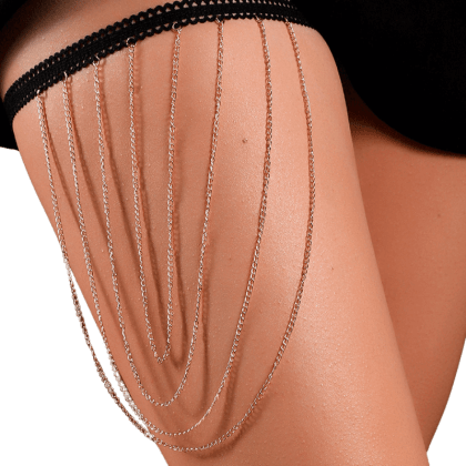 Oberschenkelschmuck – 4 Ketten – gold Oberschenkelschmuck – 4 Ketten – gold