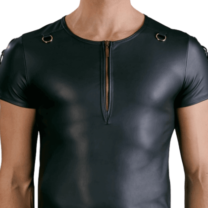 Wetlook Shirt mit Reißverschluss Wetlook Shirt mit Reißverschluss