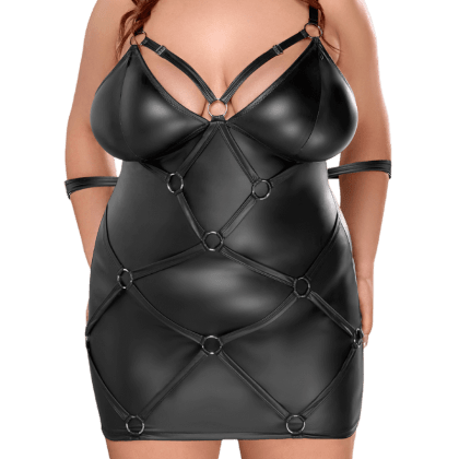 Wetlook Kleid mit Handfesseln Plus Size Wetlook Kleid mit Handfesseln Plus Size