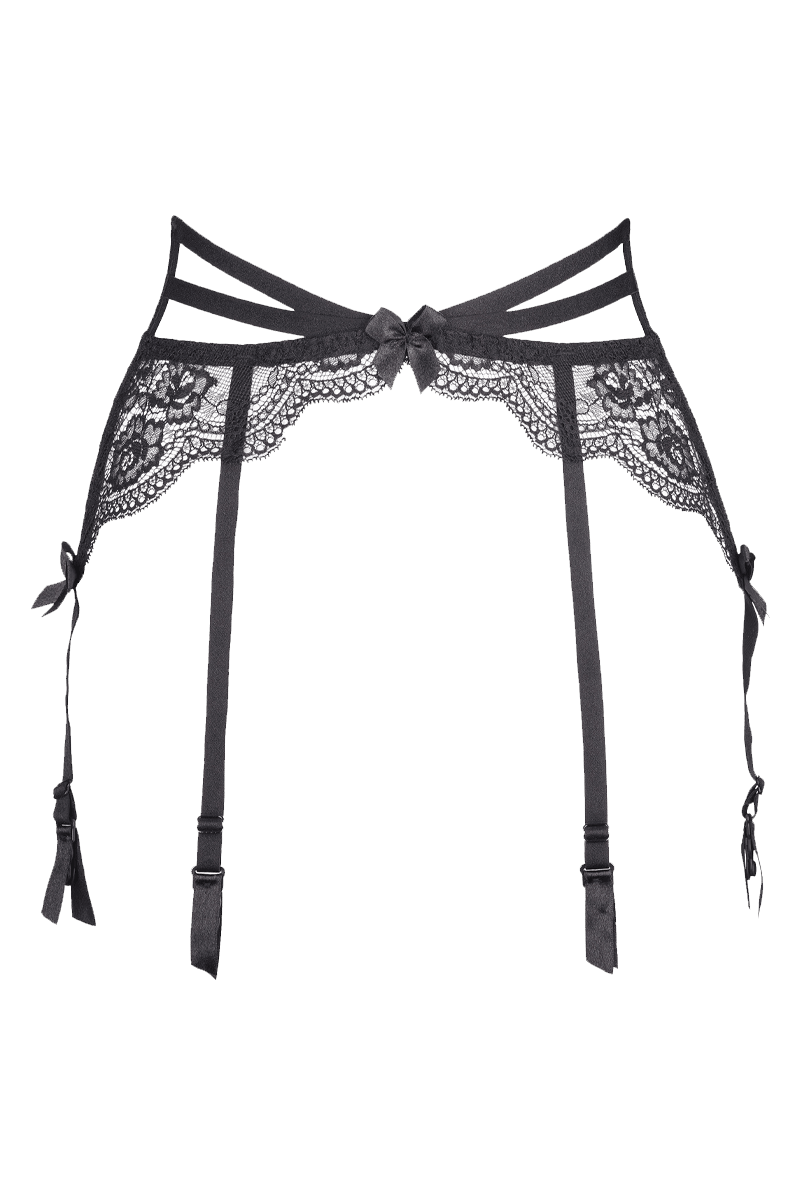 Plus Size Strapsgürtel mit Spitze und Riemchen