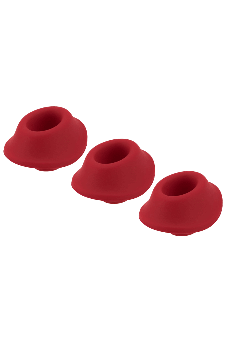 3er Pack Ersatzkappen – Womanizer® Premium 2 / Classic 2 / Starlet 3 – rot