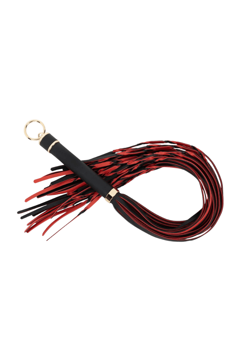 Flogger schwarz-rot
