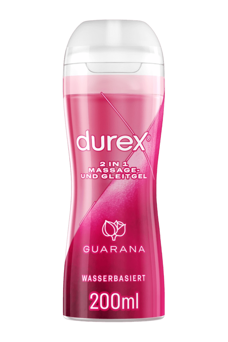 2in1 Gleit- und Massagegel – 200ml – Wasserbasis Guarana Aroma – Durex Play