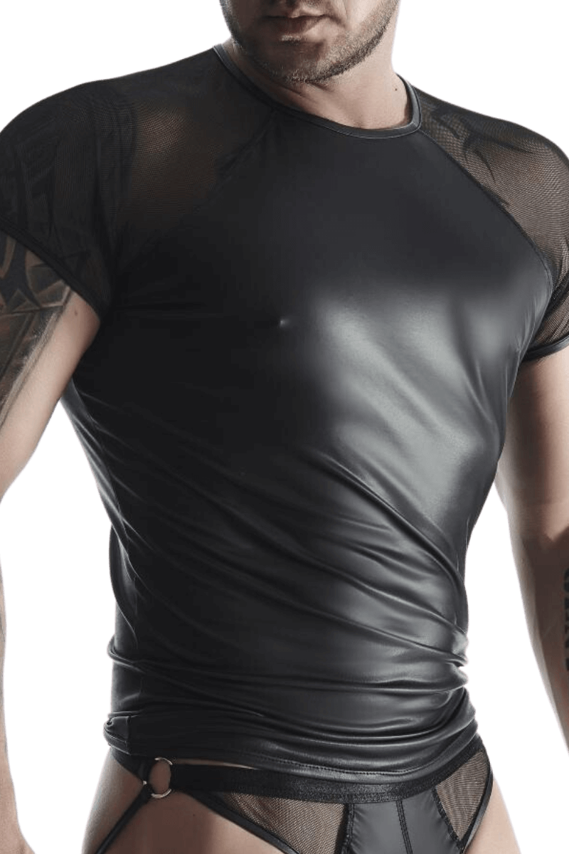T-Shirt Wetlook Netz