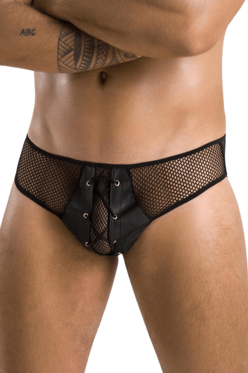 Slip mit Netz und Schnürung