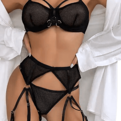 4tlg. Lingerie Set black 4tlg. Lingerie Set black
