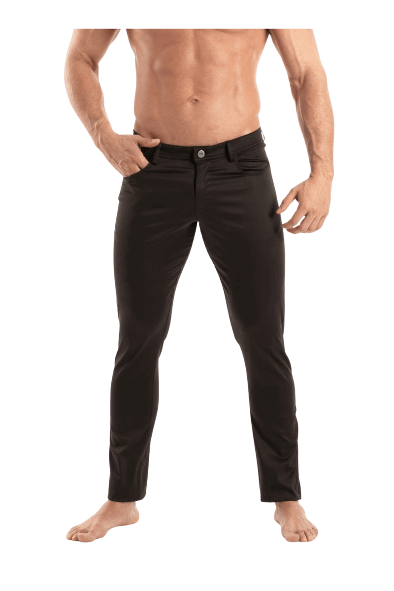 schwarze Chinohose