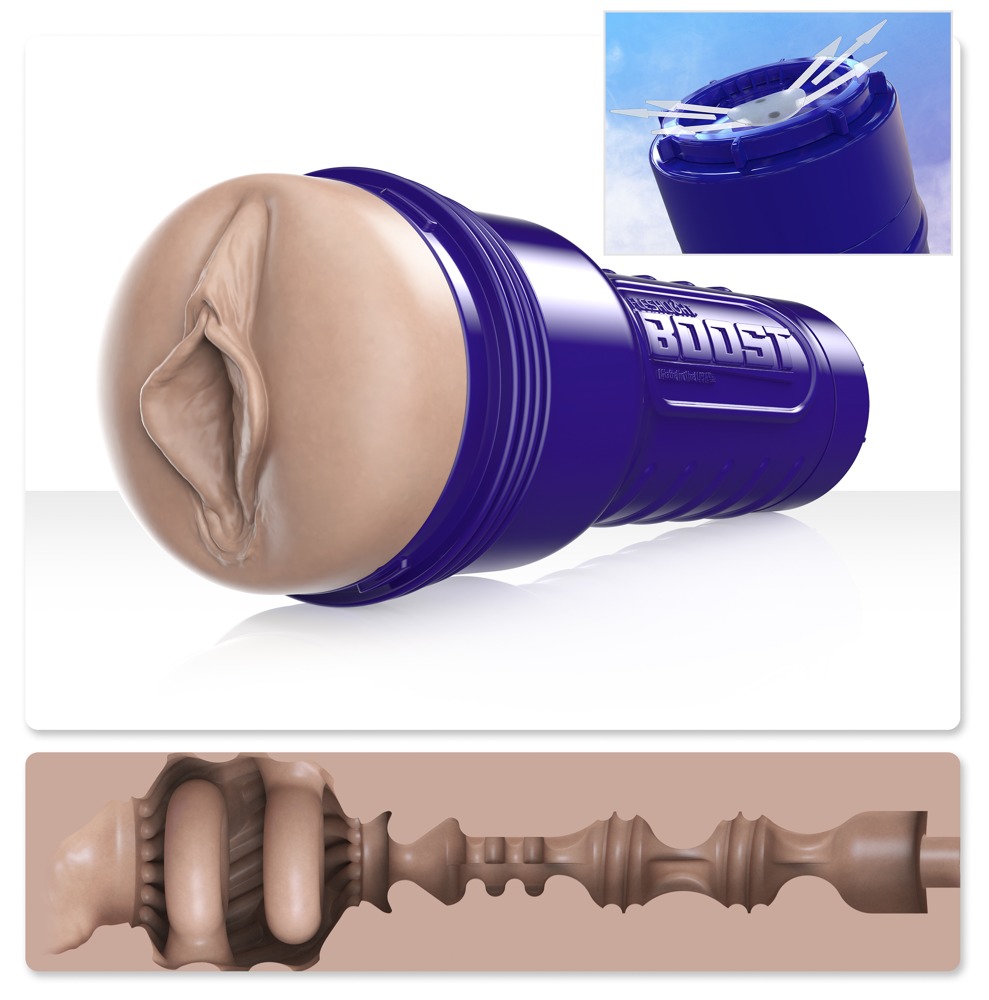 Masturbator „Boost“ mit zupackenden Turbo Tech Ringen