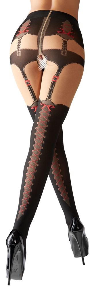 Straps-Strumpfhose im Trachten-Look