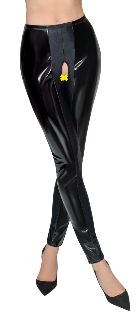 Leggings aus Lack, ouvert