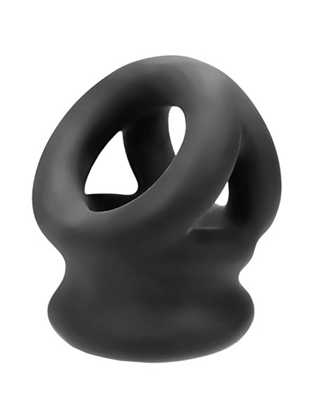 Tri-Squeeze Ballsling: Penis- und Hodenring, schwarz