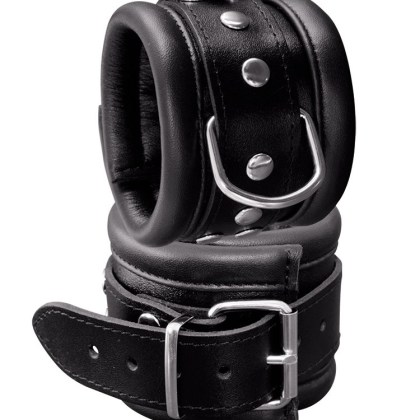 Xx-DreamsToys: Leder-Handfesseln breit, schwarz Xx-DreamsToys: Leder-Handfesseln breit, schwarz