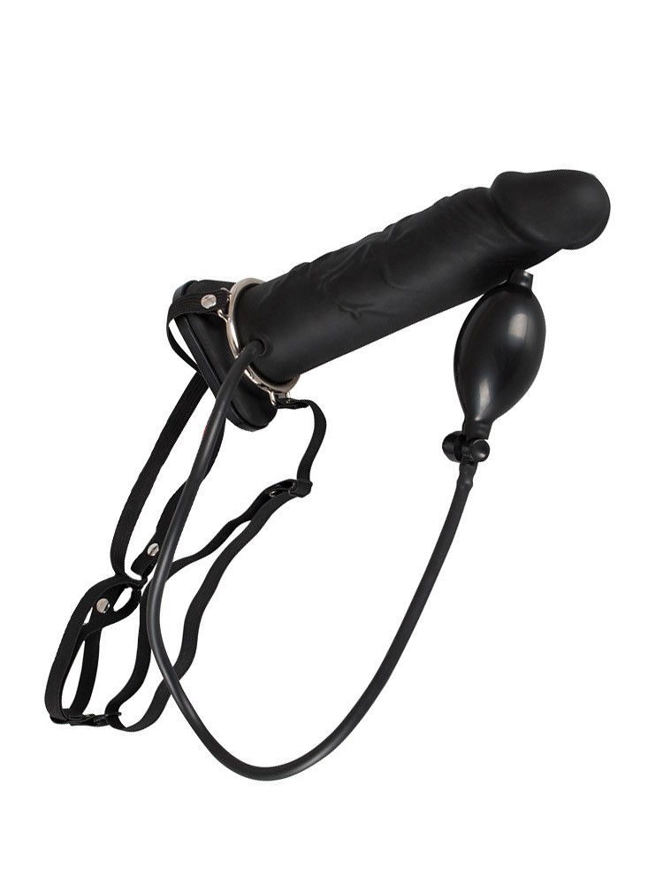 Inflatable Strap-On: Aufpumpbarer Strap-On (hohl), schwarz