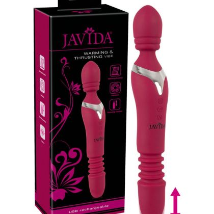 Javida Warming & Thrusting Vibe: Multifunktions-Wandvibrator, rot Javida Warming & Thrusting Vibe: Multifunktions-Wandvibrator, rot