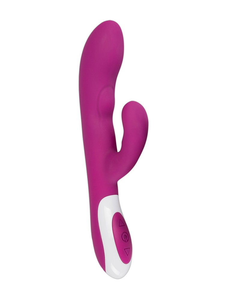 Javida Heating Vibe: Bunnyvibrator mit Wärmefunktion, lila