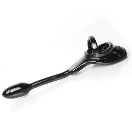 Perfect Fit Armour Tug Lock Small: Penis-/Hodenring mit Analplug, schwarz Perfect Fit Armour Tug Lock Small: Penis-/Hodenring mit Analplug, schwarz