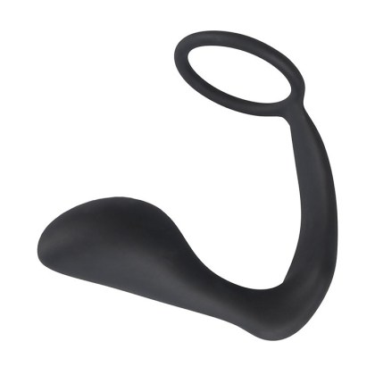 Black Velvets: Penisring mit Analplug, schwarz Black Velvets: Penisring mit Analplug, schwarz