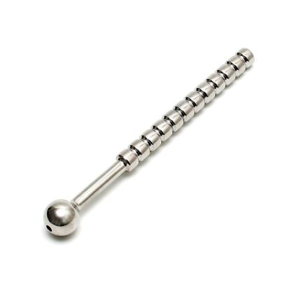 Ribbed Urethral Plug Hollow: Edelstahl-Dilator (hohl), silber Ribbed Urethral Plug Hollow: Edelstahl-Dilator (hohl), silber