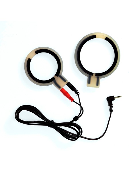 Elektro-Sex: Penisringe-Set (rund), bipolar