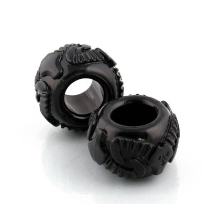 Perfect Fit Tribal Son Ram Ring: Penisring-Set, schwarz Perfect Fit Tribal Son Ram Ring: Penisring-Set, schwarz