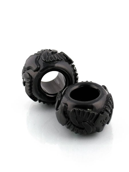 Perfect Fit Tribal Son Ram Ring: Penisring-Set, schwarz
