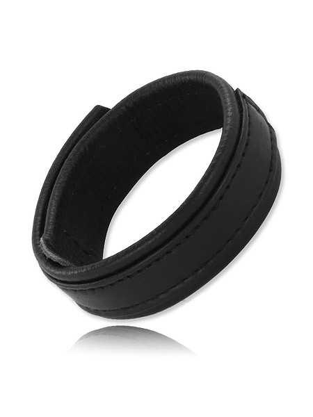 Black Label Velcro Leather Ball Stretcher 20mm: Hodenriemen, schwarz
