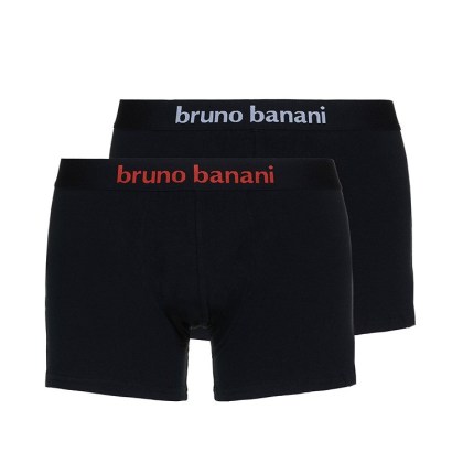Bruno Banani Flowing: Short 2er Pack, schwarz/weiß/rot (S) Bruno Banani Flowing: Short 2er Pack, schwarz/weiß/rot (S)
