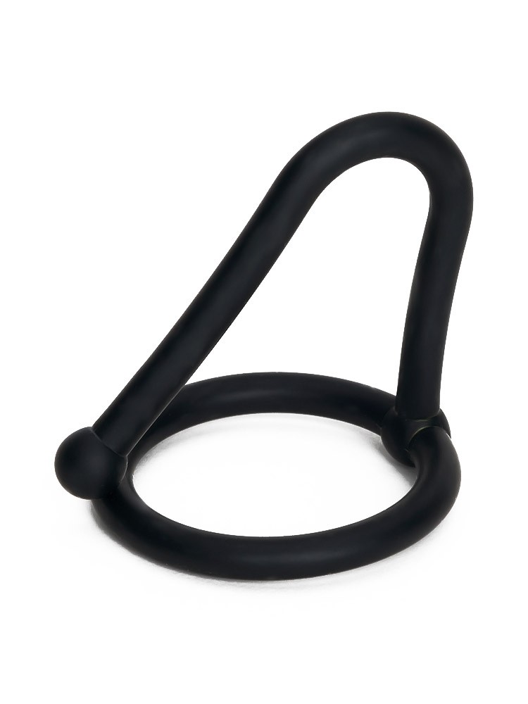 Sport Fucker Silicone Cum Stopper 2.0: Eichelring mit Plug, schwarz