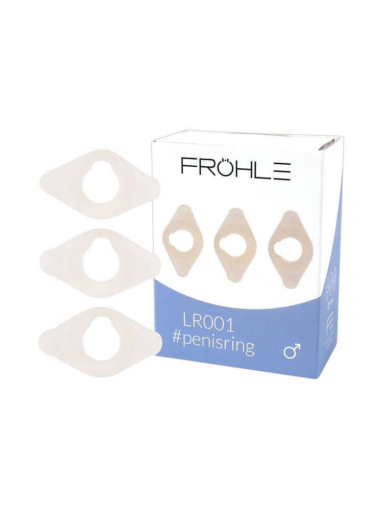Fröhle: LR001 Penisring 3er-Set, transparent (16mm)