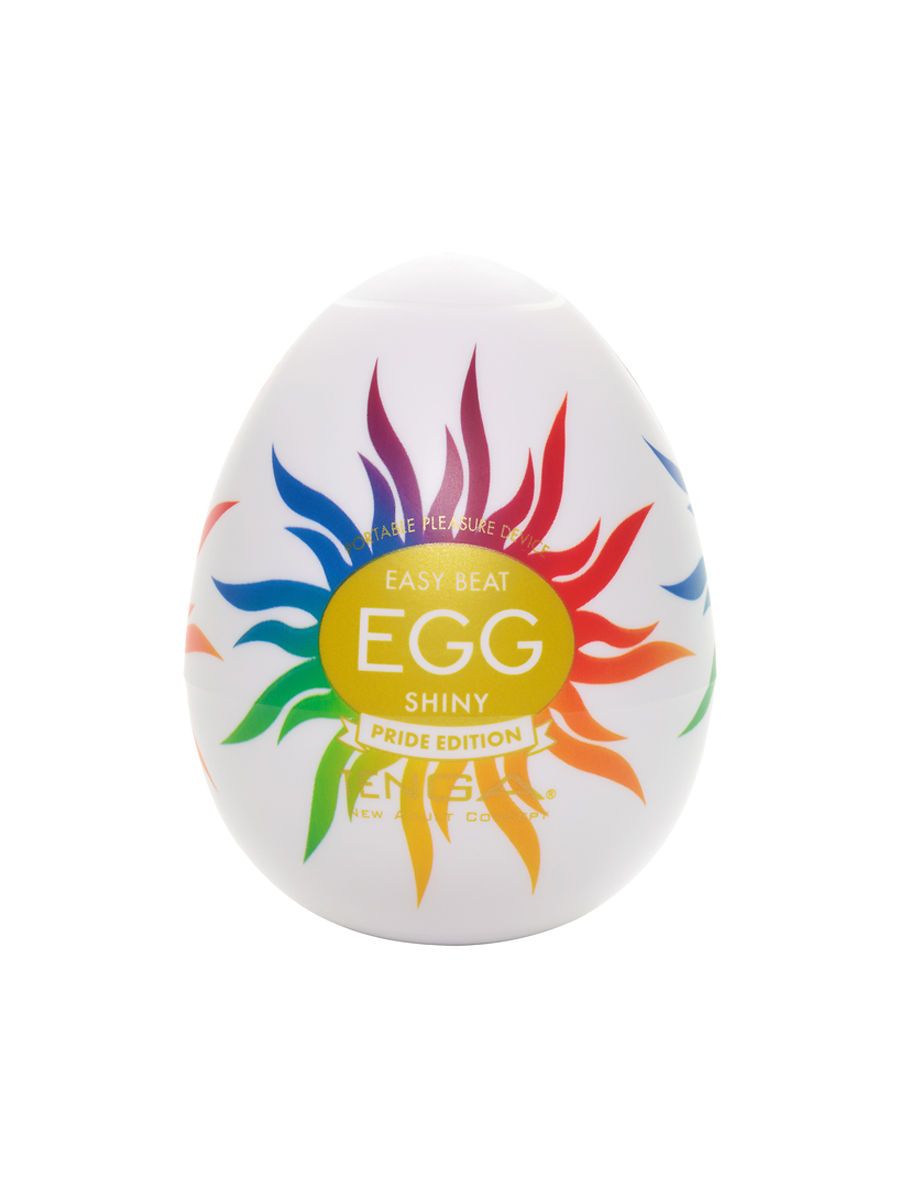Tenga Egg Shiny Pride Edition: Einweg-Masturbator, weiß