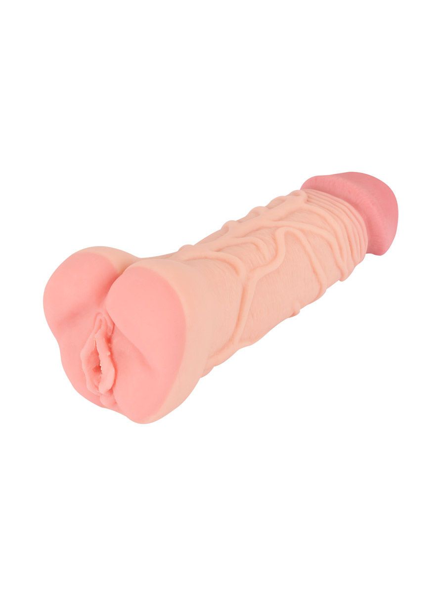 Nature Skin 2in1 Extension + Masturbator: Masturbator mit Sleeve-Funktion, haut