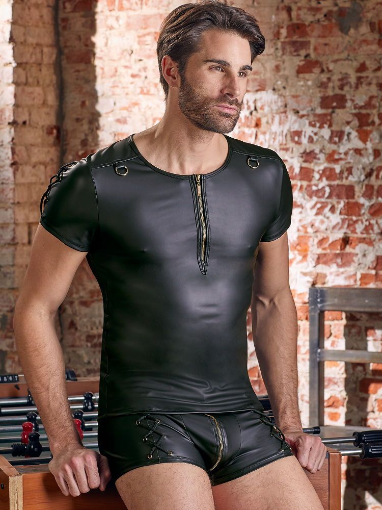 NEK: Mattlook-T-Shirt, schwarz (S)