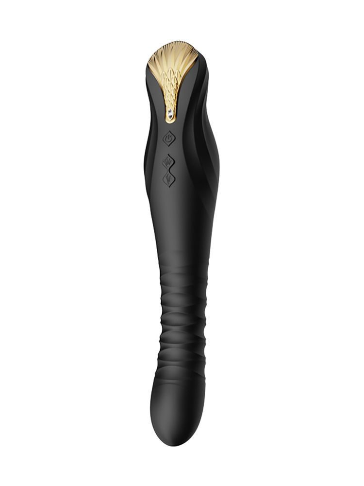 Zalo King Vibrating Thruster: Stoßender Vibrator, schwarz