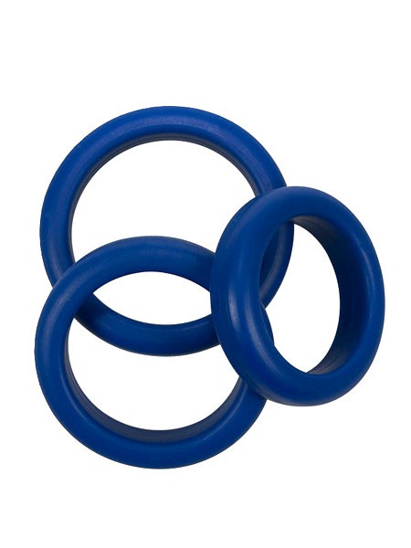 Blue Mate: Penisringe-Set, blau