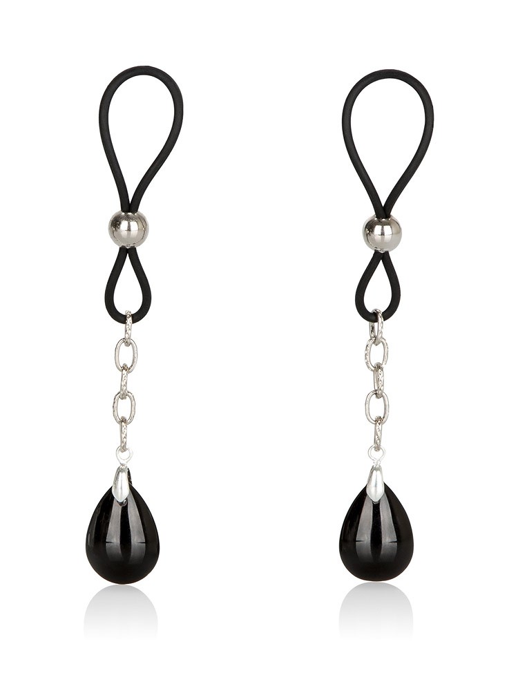 Nipple Jewelry Onyx: Nippelschlaufen, schwarz