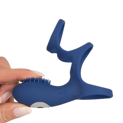 Sweet Smile Rechargeable Couple: Vibro-Penishülle, blau Sweet Smile Rechargeable Couple: Vibro-Penishülle, blau