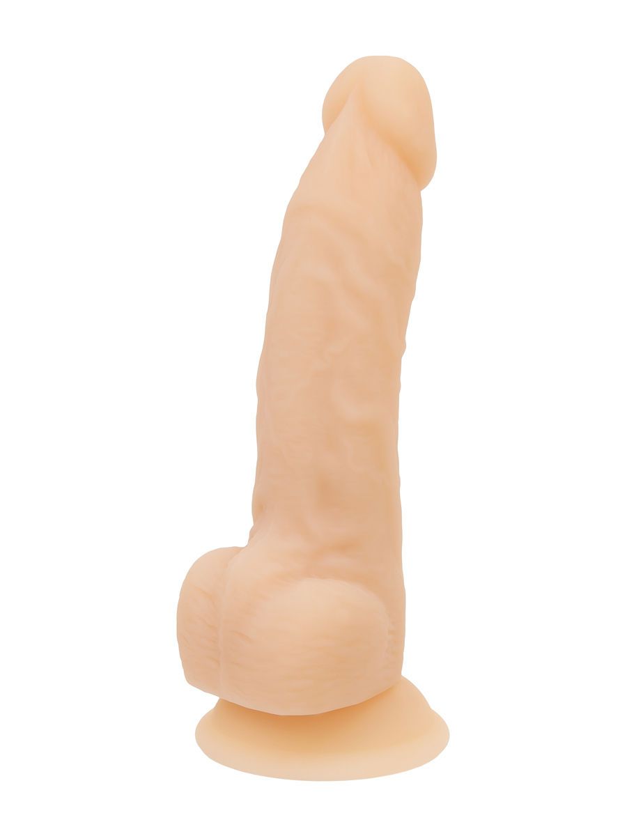 Naked Addiction Rotating & Vibrating Dong 8": Vibrator mit Saugfuß, haut
