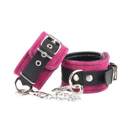 Velourleder-Fußfesseln, pink Velourleder-Fußfesseln, pink