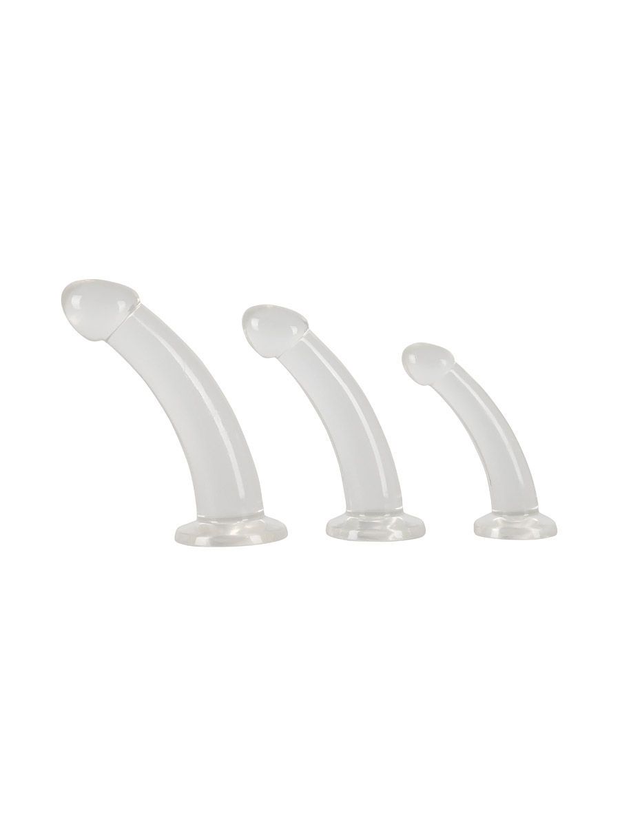 Crystal Clear: Analdildo-Set 3teilig, transparent