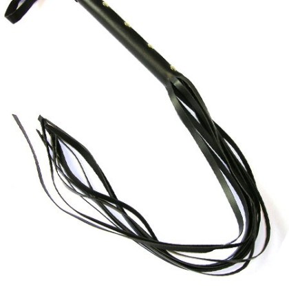 Lederpeitsche mit 8 Riemen (M), schwarz Lederpeitsche mit 8 Riemen (M), schwarz