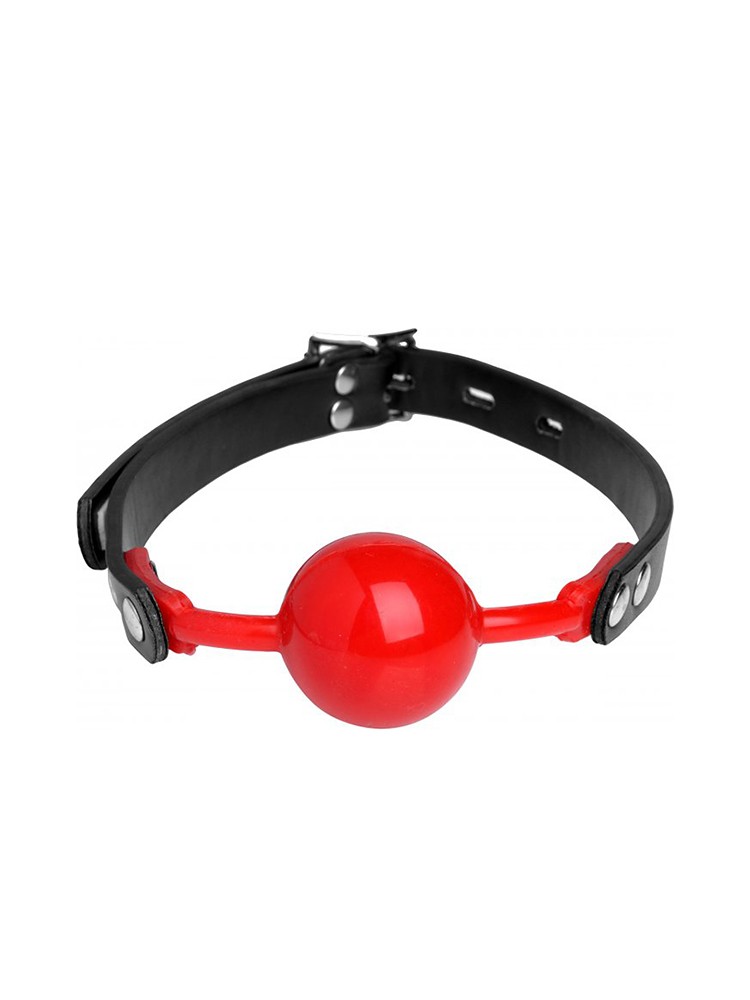 Master Series The Hush: Ballknebel, rot/schwarz